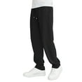 thumbnail image 1 of Pantalones cargo deportivos anchos y holgados para hombre: cintura elástica con cordón, mezcla de lino, corte holgado con bolsillos laterales para correr, hacer senderismo o llevar de forma informal., 1 of 6