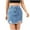 Blue, variant on Aofany Women's Stretch Mini Denim Skirt Hole Cowboy Skirt High Waist Casual Skirts for Women with Pockets