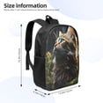 thumbnail image 2 of Uemuo Realistic Style Cute Cat Printed Durable 17-inch Student Backpack - Lightweight, Waterproof, Adjustable Straps, Ideal for School, Work, Travel, 2 of 5
