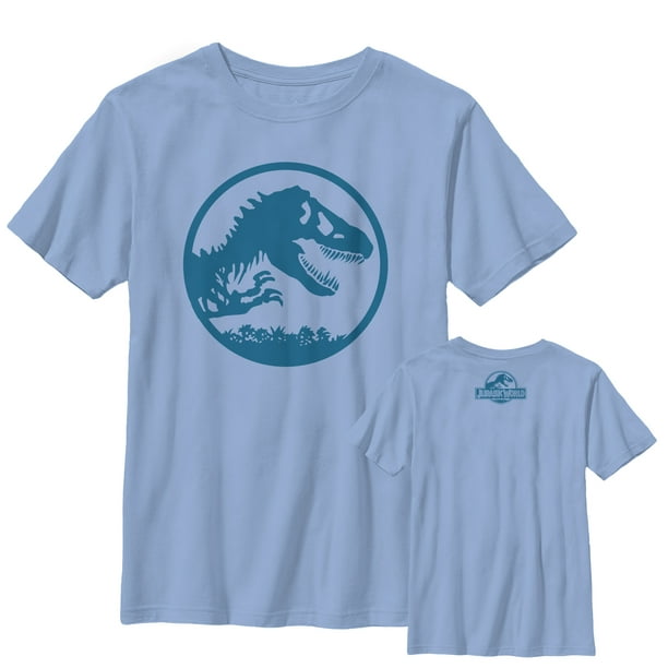 Jurassic World Boy S Jurassic World Logo Outline T Shirt Light Blue Walmart Com Walmart Com - outline shirt roblox blue