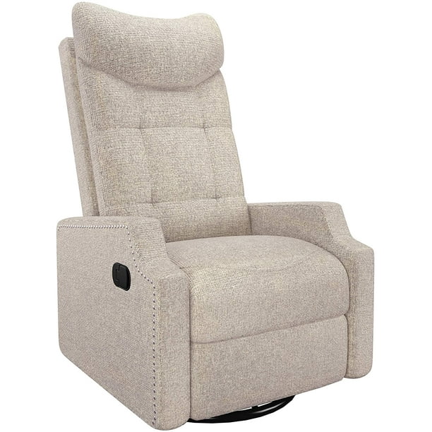 Recliner Chair Massage Home Theater Seating Modern Rocker With Heated 360 Swivel Single Sofa Seat Ergonomic Lounge Side Pockets Remote Control For Living Room One Package Beige Com Recliner Chair Massage Home Theater, Club Chair Recliner Swivel