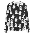 thumbnail image 3 of Makaor Sweatshirts for Women Halloween Crew Neck Tops Fleece Long Sleeve Pullover Casual Fall Clothes Black S, 3 of 4