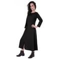 thumbnail image 4 of Moomaya Full Sleeves Maxi Dress Long Button Down Solid Casual Slit Dresses, 4 of 6