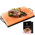 thumbnail image 1 of Plato de cocina UMAID en bloque de sal del Himalaya de 30 x 20 x 4 cm con bandeja, 1 of 7