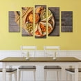 thumbnail image 2 of Juego de Cuadros Decorativos, Tacos de Guisado Mexicanos, Estilo Casero y Tradicional, 5 Piezas, Ideal para Cocina y Fonda, 150x80cm, 2 of 5