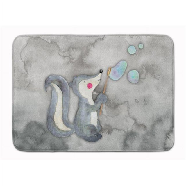 Carolines Treasures BB7352RUG Skunk & Bubbles Watercolor Machine Washable Memory Foam Mat