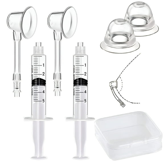XIRQI Inverted Nipple Corrector Puller 2 PC Nipple Aspirator Corrector Women Nipple Suckers for Flat Nipples