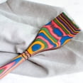 thumbnail image 2 of Pakkawood Wooden Cooking Spatula, Colorful and Durable 12 Inch Spatula, Stain Odor and Heat Resistant, Rainbow, 2 of 2