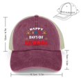 thumbnail image 2 of I Crushed 100 Days of School Wine Red Hat Adjustable Funny Fashion Unisex Baseball Cap for Men Women, 2 of 7