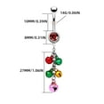 thumbnail image 3 of Mistletoe Belly Button Rings - Stainless Steel Bell Navel Rings, Cubic Zirconia, Holiday Piercing Jewelry, Women Body Jewelry, Festive Party Accessory, Safe for Sensitive Skin, 3 of 4