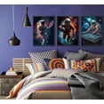 thumbnail image 3 of 3pcs Basketball Graffiti Canvas Wall Art Retro Abstract Graffiti Teen Wall Decor Pictures Basketball Court Sneakers Posters Prints Paintings for Teen Boys Living Room Bedroom（Only canvas）, 3 of 6