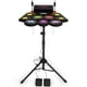 thumbnail image 1 of Batería eléctrica para niños, batería electrónica práctica 9 pads con soporte, grabación de música, baquetas iluminadas, pedal de batería, Midi, altavoz estéreo dual (arco iris), 1 of 5