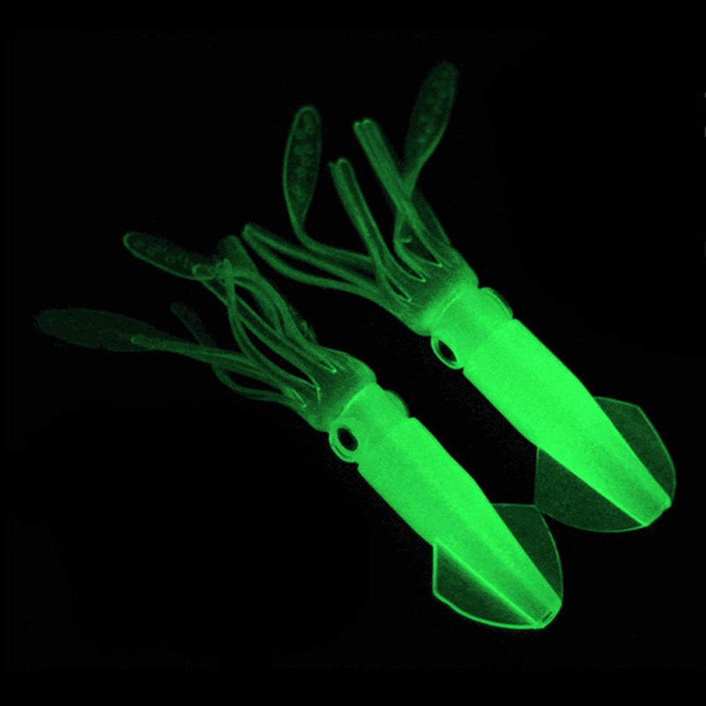 Mnycxen 5pcs Saltwater Fishing Lure Squid Octopus Skirts Lures Tackle Glow  Luminous Bait 