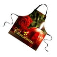 thumbnail image 4 of GUOOL Cotton Kitchen Cooking Apron for Women/Men Professional Christmas Theme Chef Apron for Cooking, Baking, Also Perfect Gift - Rose, 4 of 6