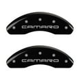thumbnail image 2 of MGP 4 Caliper Covers Engraved Front Gen 4/Camaro Engraved Rear Gen 4/Z28 Black finish silver ch, 2 of 6