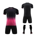 thumbnail image 4 of WhouRiu Boys Summer Athletic Outfits Short Sleeve Tees And Shorts Sets Kids Sports Training Clothes, 4 of 4
