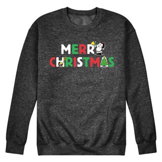Men's Peanuts Snoopy Camper Graphic Crewneck Sweatshirt – Green, Fleece, USA Made