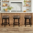 thumbnail image 4 of Hillsdale Furniture Benard Wood Backless Counter Height Swivel Stool, Deep Smoke Brown, 4 of 10