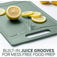 thumbnail image 3 of COOK WITH COLOR Non-Slip Cutting Board Set – Kitchen Essentials with Easy Grip Handle for Meat, Veggies, and Fruits, 4 Cutting Boards, Mint, 3 of 8