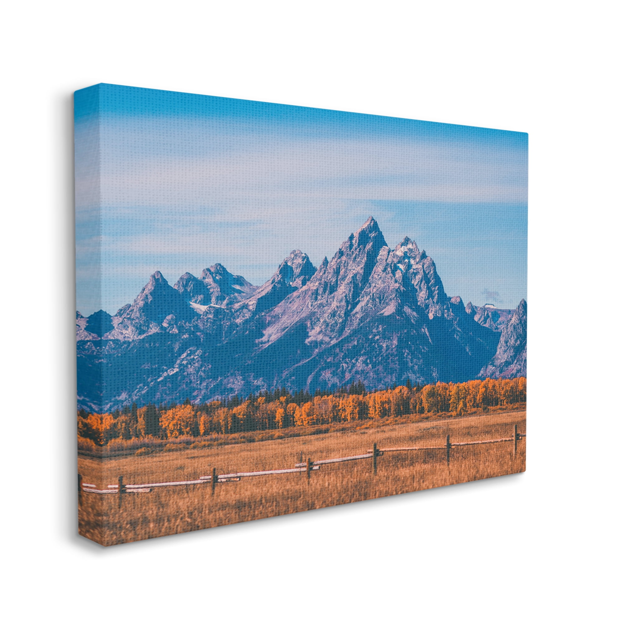 Stupell Industries Countryside & Mountain Peaks Landscape Photography Gallery Wrapped Canvas Art Print Wall Art, 20 x 16