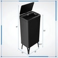 thumbnail image 3 of Costway Stainless Steel Trash Can 13.2 Gallon Automatic Motion Sensor Garbage Bin Black, 3 of 10
