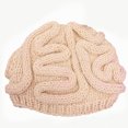 thumbnail image 3 of Uqiangy Halloween Hat Crochet Cerebrum Adults Personality Brain Cap Knitted Kids Hat Caps Thinking Cap Silly Hat Beige, 3 of 5