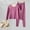 Purple, variant on Caywon Women's Autumn Winter Underwear Set Base Layer Double Sided Warm Double Sided Boosts Warmth Soft and Suitable for Daily Wear