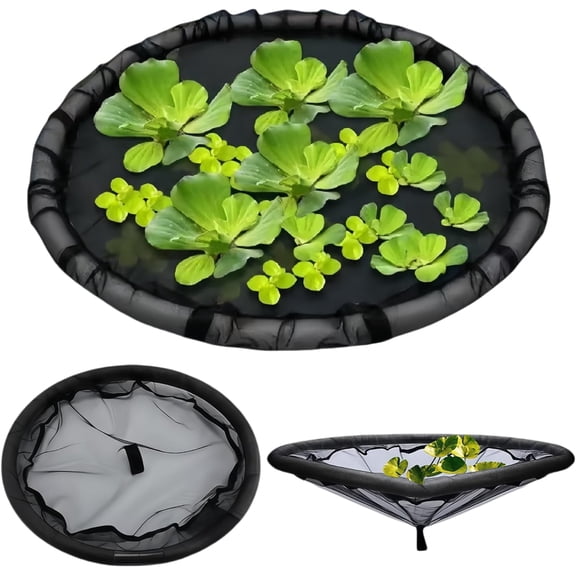 Pond Plants Floating Net: Floating Pond Planter, Pond Plant Baskets, Breathable Nylon Mesh Round Floating Plant Barrier Pond Netting, Protects Your Water Plants from Fish (Diameter 16.53in)