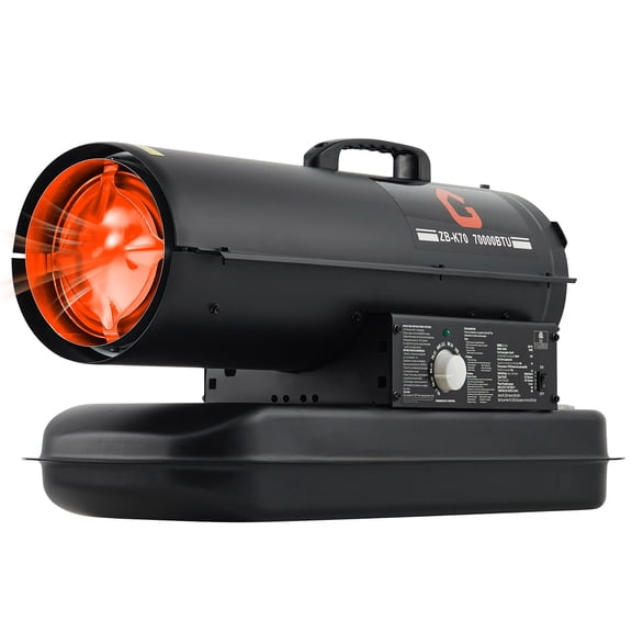 Festisoul 45000 BTU Kerosene Forced Air Heater, Multi-Fuel Diesel Space Heater with 5 Gal Tank, 120V/60Hz for Construction Sites, Workshops, Warehouses