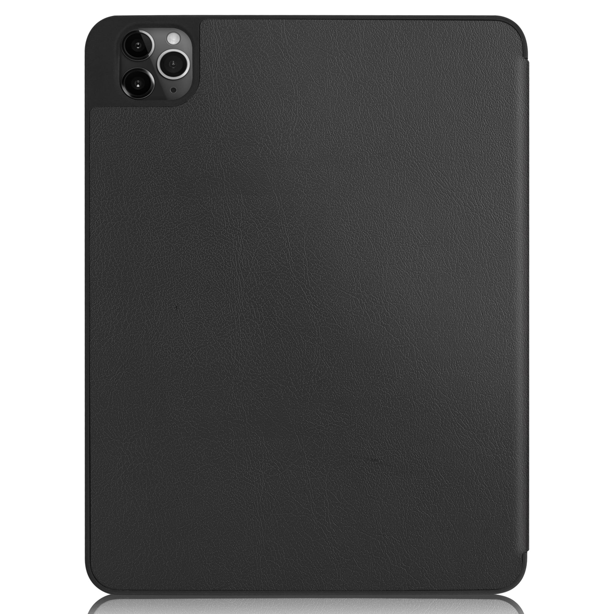Dteck Slim Fit Case For iPad Pro 12.9 inch 2020 4th Generation with Built-in Pencil Holder, [Support Apple Pencil Wireless Charging] Tri-Fold Stand Magnetic Flip Auto Wake Sleep Case CoverBlack