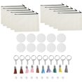 thumbnail image 3 of 10 Pieces Sublimation Blanks Pouch DIY Heat fer Makeup Bags Iron on fer Zipper Canvas Pen, 3 of 5
