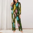 thumbnail image 2 of Naloa colorful Easter eggs Pajamas for Women Set, Womens Pajama Sets, Lounge Sets for Women, 2pjs for Women-Large, 2 of 7