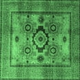 thumbnail image 1 of Ahgly Company Indoor Square Oriental Emerald Green Modern Area Rugs, 5' Square, 1 of 4