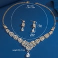 thumbnail image 2 of Sunyuer Necklace Earrings Bridal Wedding Jewelry Set Rhinestone Necklace For Brides Bridesmaid Gold Prom Party Accessory Jewelry Set, 2 of 5