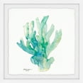 thumbnail image 2 of Green Coral in Watercolor Framed Painting Print, 2 of 6