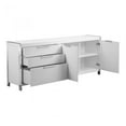 thumbnail image 4 of Moe's Home Collection Neo Modern Wood Sideboard with Stainless Steel in White, 4 of 6