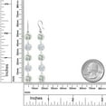 thumbnail image 2 of Gem Stone King 10.80 Ct Round Green Prasiolite 925 Sterling Silver Earrings, 2 of 2