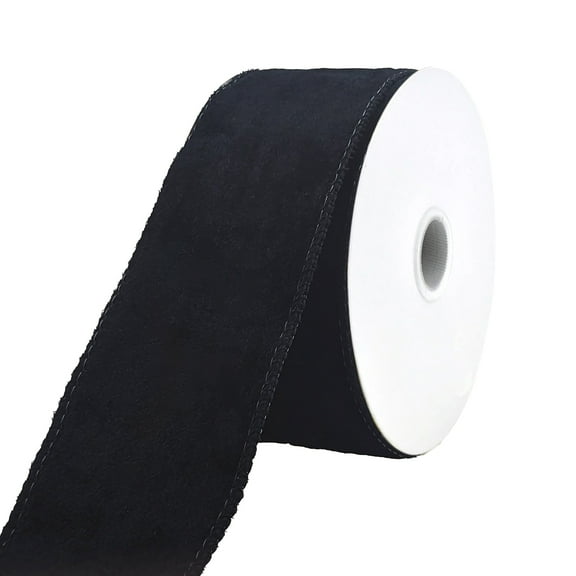 Christmas Classic Velvet Wired Ribbon, 2-1/2-inch, 10-yard, Black