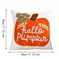 thumbnail image 3 of Plush Halloween Pillow Case,Maple Leaf Pillow Cover Thanksgiving Pumpkin Embroidered Cushion Cover, Cushion Home Decorative Accent, 3 of 6