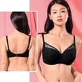 thumbnail image 6 of Women's Sheer Lace Bra Underwire Push Up Padded Bra See Through Mesh Adjustable Straps Everyday Bra, 6 of 6