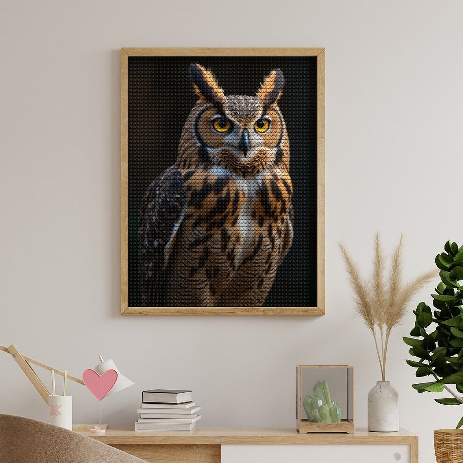 Diamond Art Kits for Adults, Wise Owl Majestic Portrait 5D Diamond Painting Kits for Adults Beginners, DIY Full Drill Diamond Painting, Gem Art and Crafts 12x16