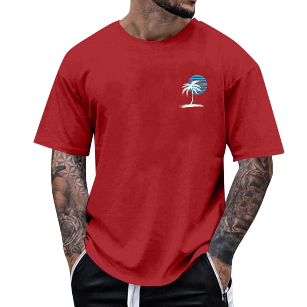 Tops para hombre, blusas y camisas de manga corta con cuello redondo para hombre, camisetas casuales con estampado de moda para hombre, blusa de manga corta, blusa de poliéster para hombre.