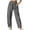 Gray, variant on Cotton and Linen Casual Pants for Womens Plus Size Imitation Solid Color Drawstring Elastic Waistband Pocket Pants Up to 65% off!