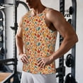 thumbnail image 5 of Pofeuu Autumn Leaves 3 Print Men's Workout Tank Tops Sleeveless Muscle Gym Shirt Quick Dry-Small, 5 of 7