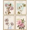 thumbnail image 3 of PixonSign Framed Posters State Flower Collage Variety Nature Wilderness Cozy/Relax Illustrations Modern Art Decorative Floral Botanical Colorful Prints Country/Farmhouse - 12"x16" Natural, 3 of 5