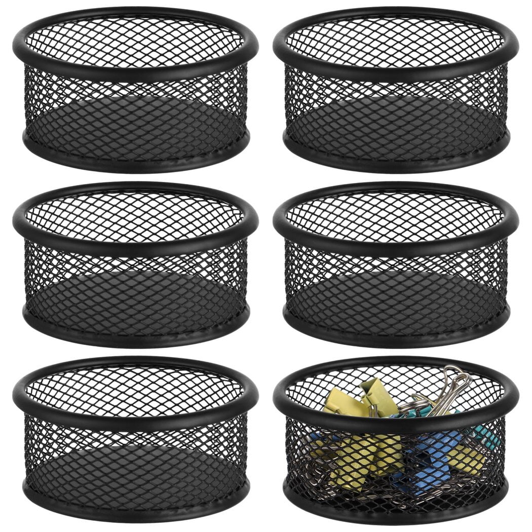 6 PCS Paper Clip Holders, Mesh Paper Clip Holders, Metal Paper Clip