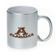 KuzmarK Silver Sparkle Coffee Cup Mug 11 Ounce - Alabama Red Camouflage