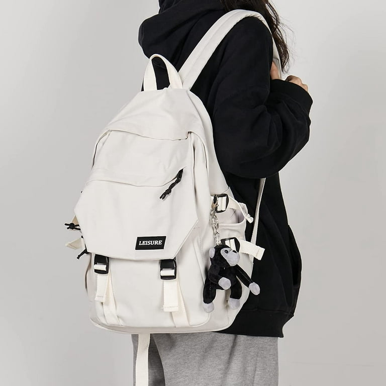 Casual Cute Backpack Fashion Women's Backpack Solid Color School Bag Girl  School Backpack Stylish and Durable (Color : Beige) : : Clothing,  Shoes & Accessories