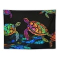 thumbnail image 5 of COMIO  Rainbow Ocean Reptile Tortoise Wall Hanging Boho Sea Turtle Tapestry Marine Coastal Decor Wall Blanket Colorful Nautical Beach Wall Art Small, 5 of 7