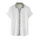 thumbnail image 4 of Camisas Vaqueras Para Hombre Manga Corta Camisa de manga corta con botón de solapa a juego para hombre (Green, XXL), 4 of 6